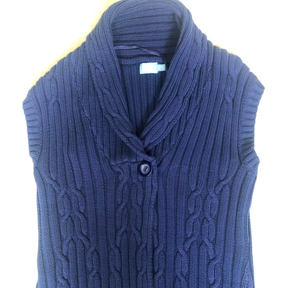 Denver Hayes Sweaters - Cable knit vest, Sz L